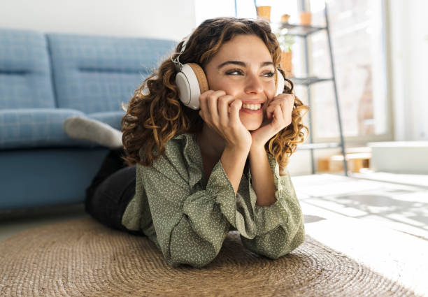 Female wearing headset